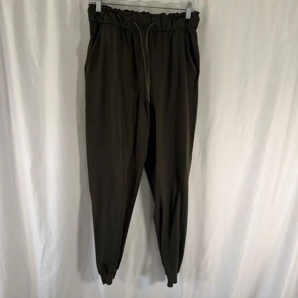 Lululemon Joggers Women's 6 Green Drawstring Pull On Pockets 29